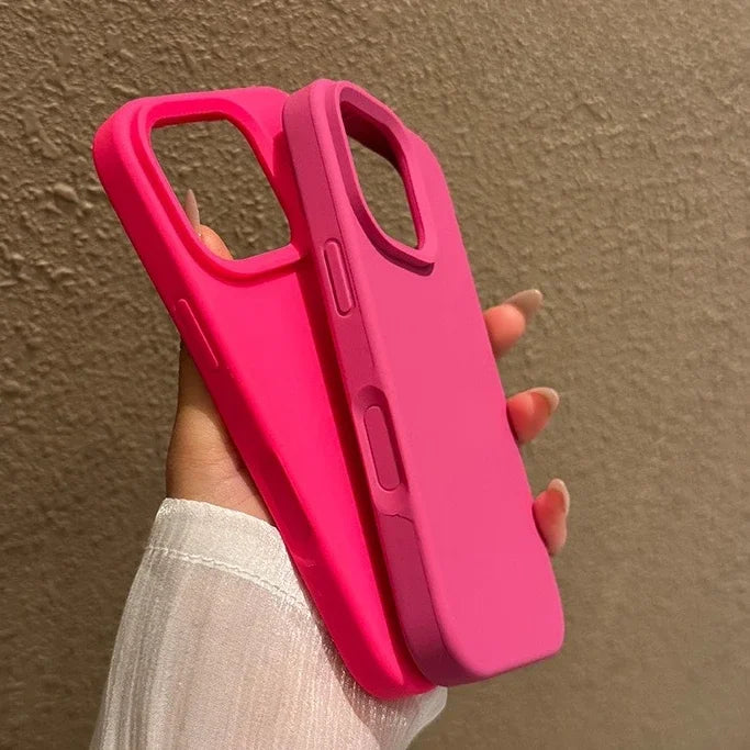 Soft Liquid Silicone Candy Color Case for iPhone 16 15 14 13 Pro Max Plus 12 11 16e Sensitive Camera Control Button Matte Cover