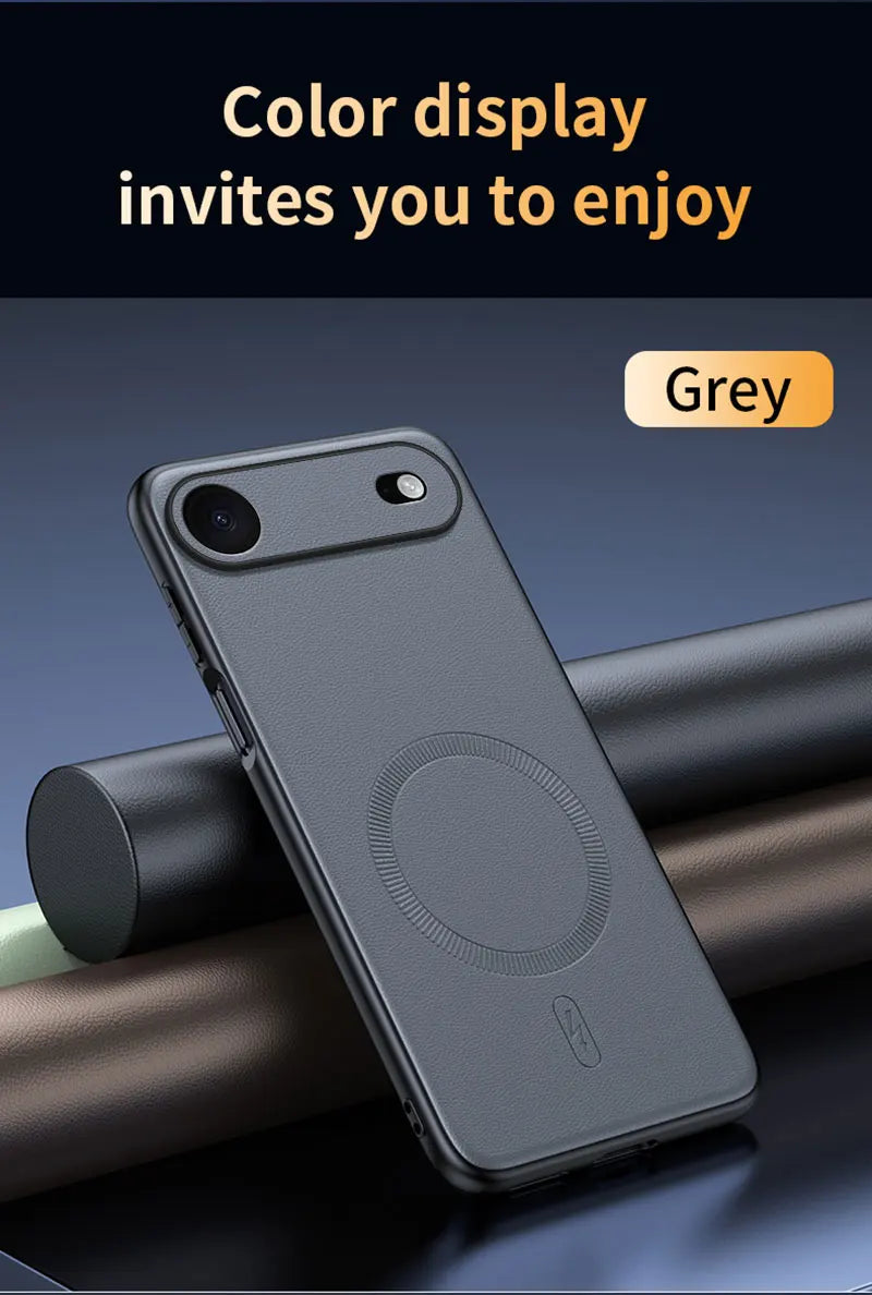 For Iphone 17 Air Case Magnetic Leather Shield Cover For Iphone 17 Air Anti-Fingerprint Non-Slip PC+TPU