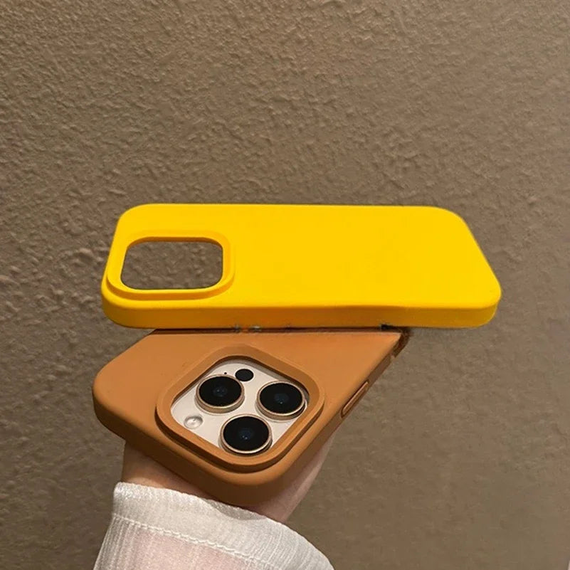 Soft Liquid Silicone Candy Color Case for iPhone 16 15 14 13 Pro Max Plus 12 11 16e Sensitive Camera Control Button Matte Cover