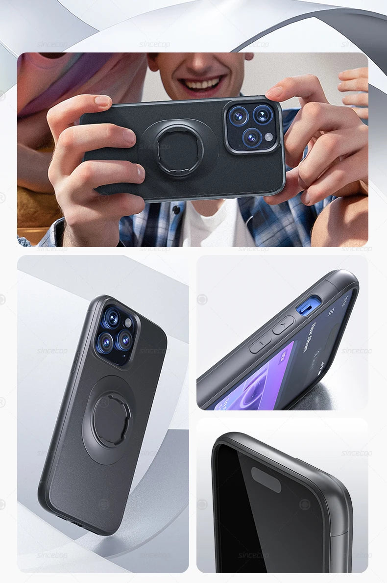 Shockproof Case for iPhone 17/16/15/14Plus/13/12/11Pro/XsMax/XR Quad-style Motorbike/Bike Holder/Car Mount with Lock-in Design