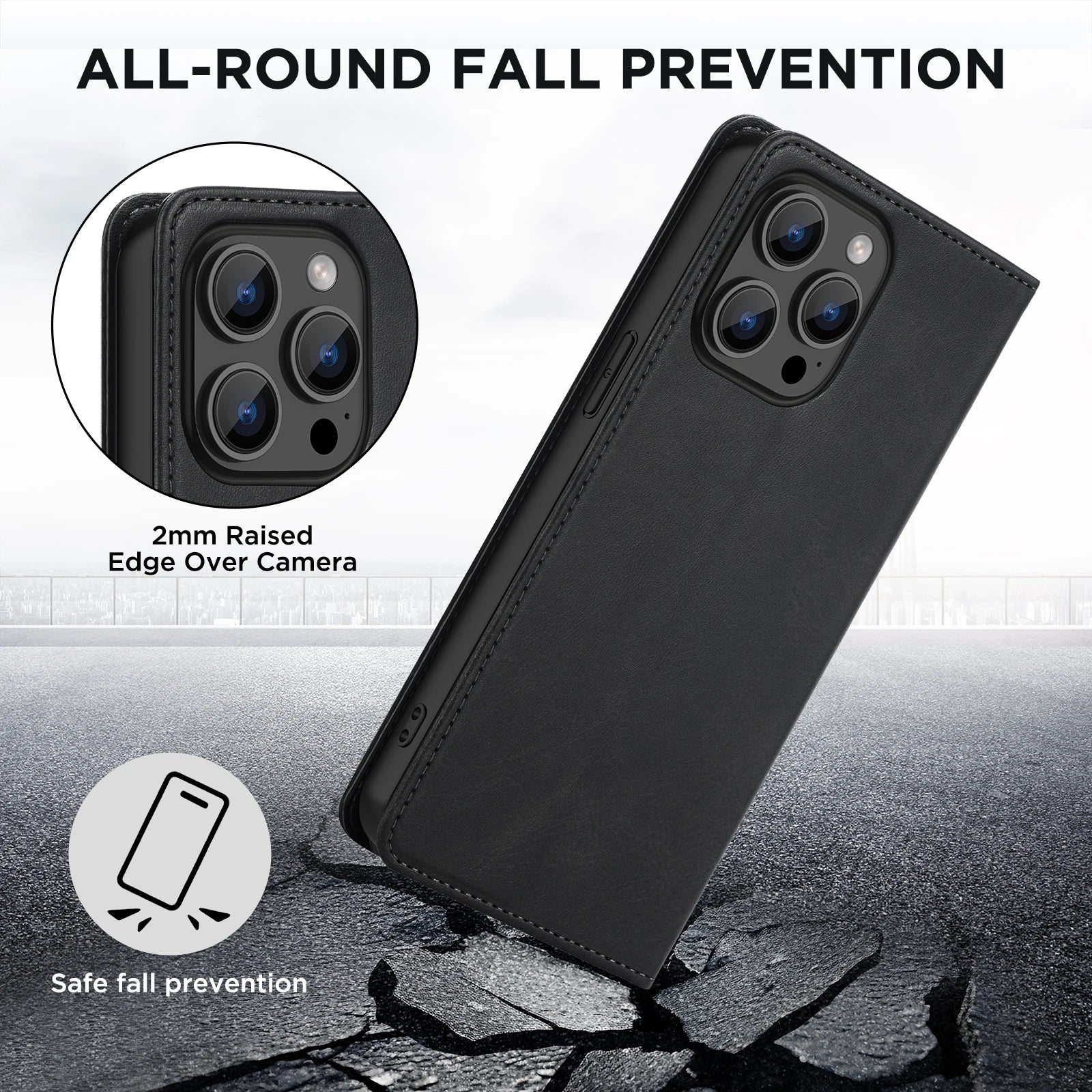 PU Leather Wallet Phone Case For iPhone 16E 16 Pro Max  15 Plus 14 13 12 Flip Cover Protective Magnetic With Picture Frame