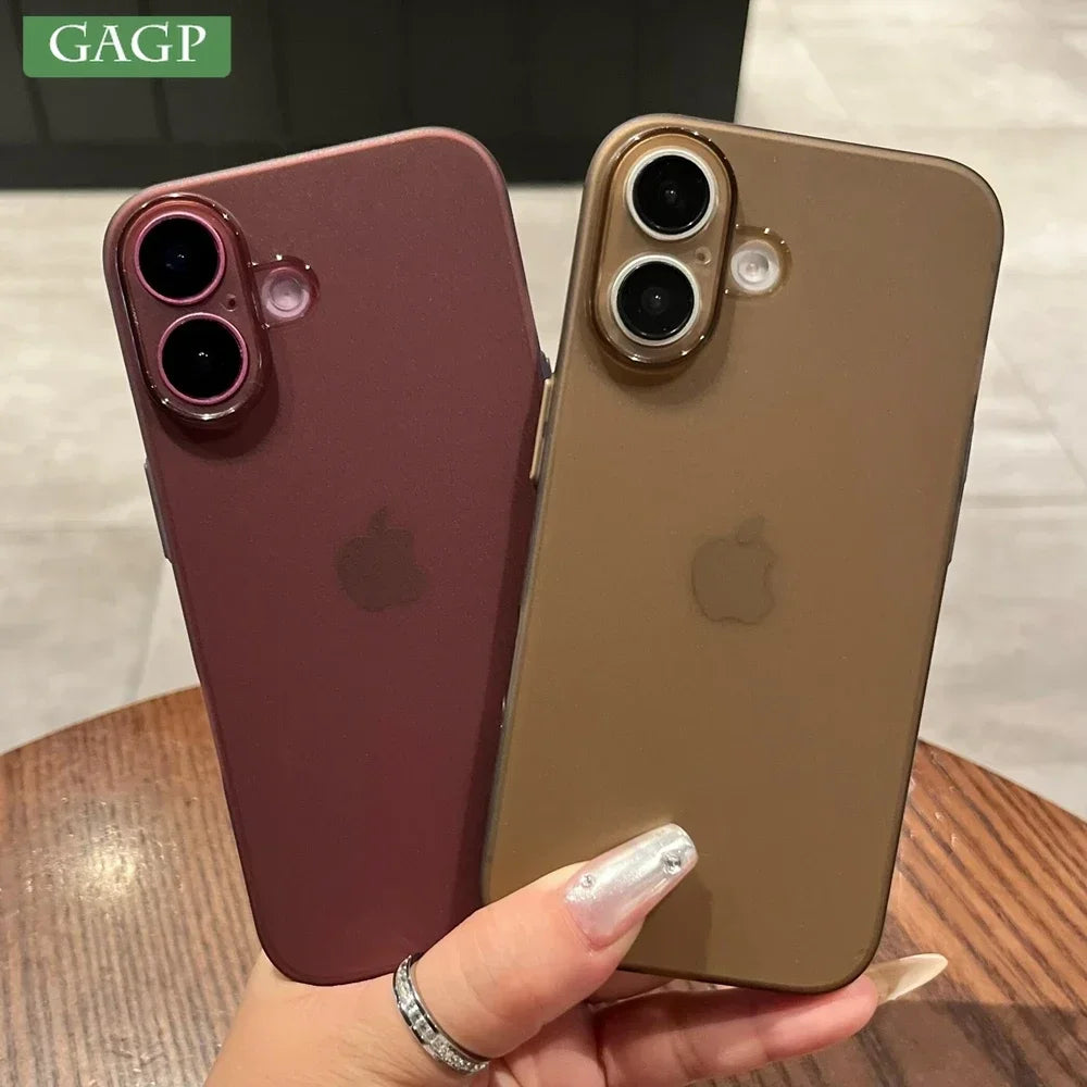 Ultra Thin PP Case For iPhone 17 16 15 14 13 12 11 Pro Max 16 15 Plus Matte Cover For iPhone 17 Air Slim Clear Shockproof Case