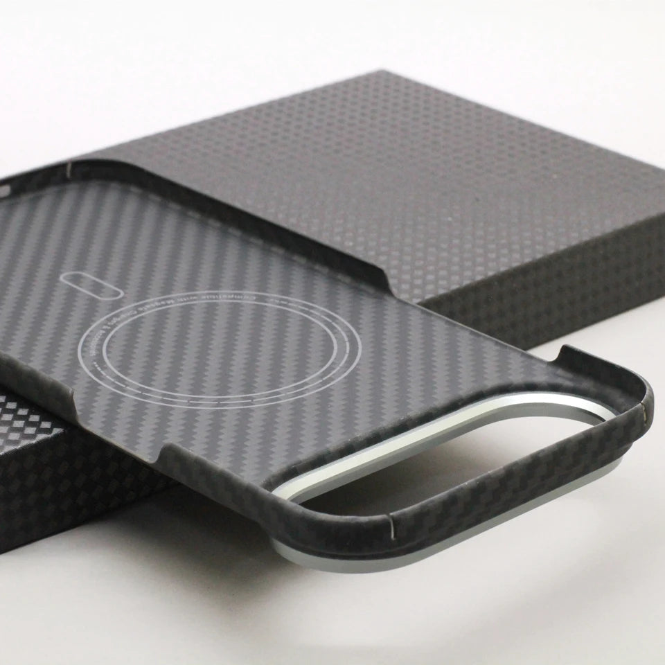 Amstar Magnetic Carbon Fiber Case for iPhone 17 Pro Max / 17 Pro Magsafe Case Aramid Fiber Magnetic Cover for iPhone 17 Air / 17