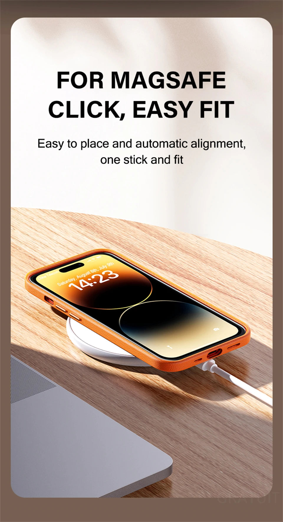 Official Original Animated Leather Cases for iPhone 16 13 14 15 Pro Max for Magsafe Magnetic Wireless Charging Cover For 15 Plus