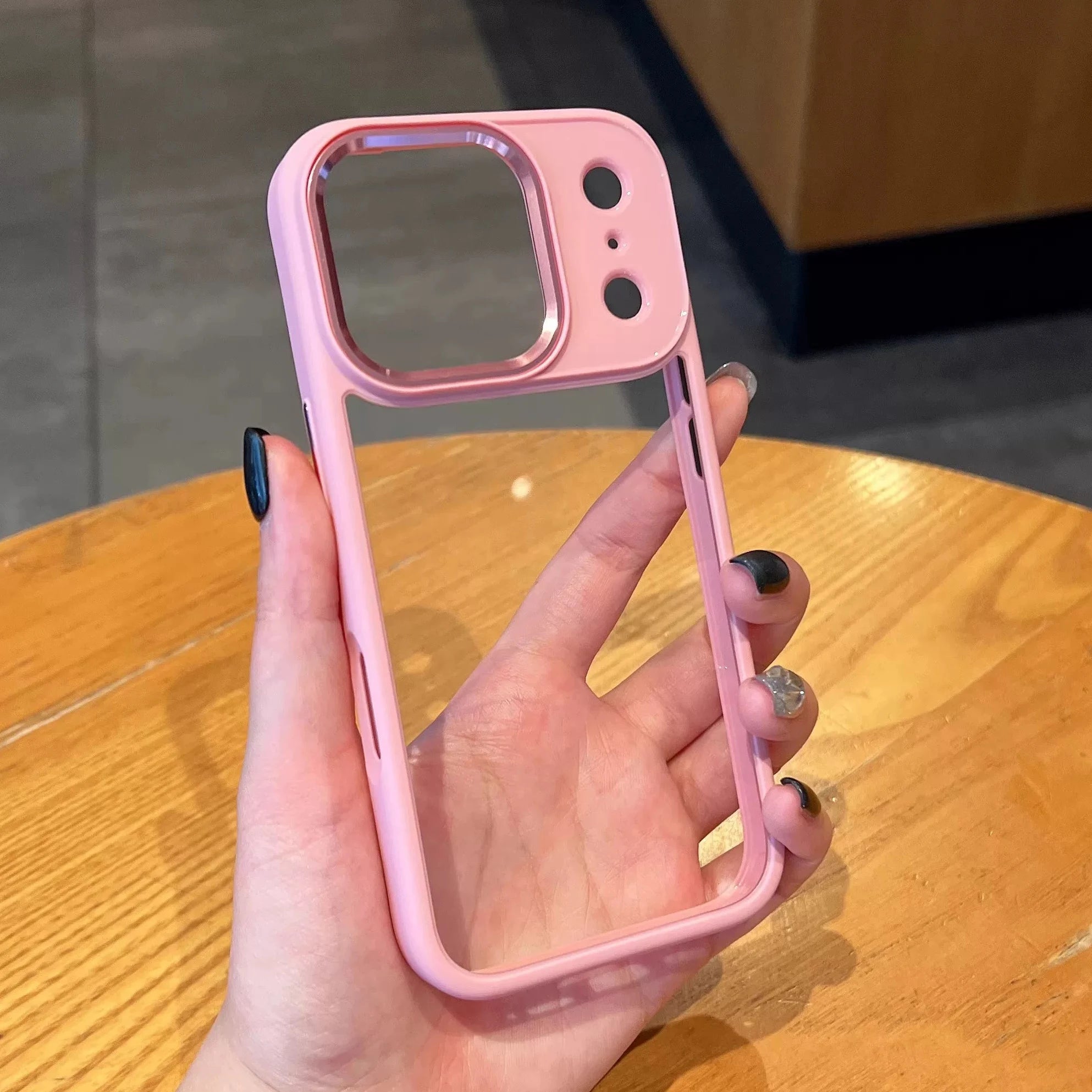 New Luxury Transparent Phone Case for iPhone 17 16 15 14 13 Pro Max Plus 17Pro Acrylic PC Hard Shockproof Cover for iPhone 17Air