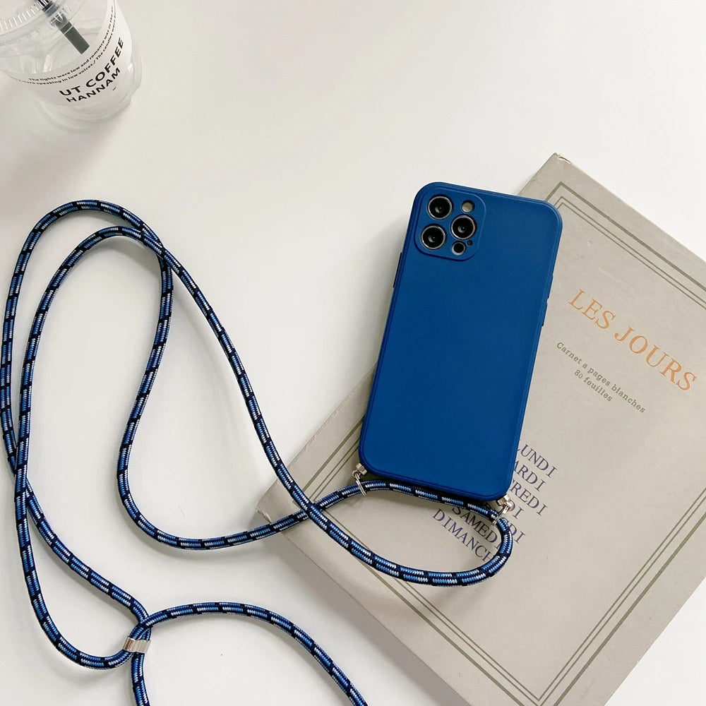 Crossbody Lanyard Strap Rope Phone Case For Samsung Galaxy A06 A05s A04e A03 A02 A01 A70 A50 A30 A20S A10 Necklace Cover