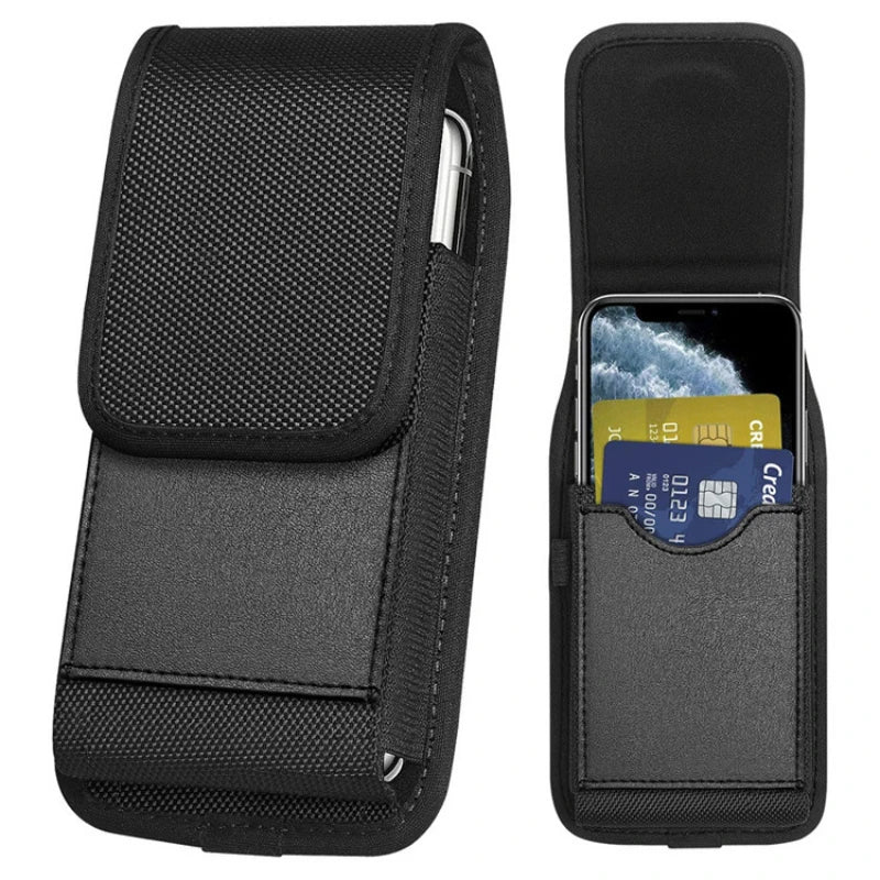 Mobile Phone Pocket Men Women Small Nylon Cell Phone Holster Storage Waist Fanny Pack Purse With BeltLoop Bum Bag 4 Size