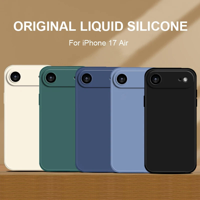 For iPhone 17 Air Case For Apple iPhone 17Air Cases Luxury TPU Anti-drop Liquid Silicone Protective Phone Cases iPhone17 Air