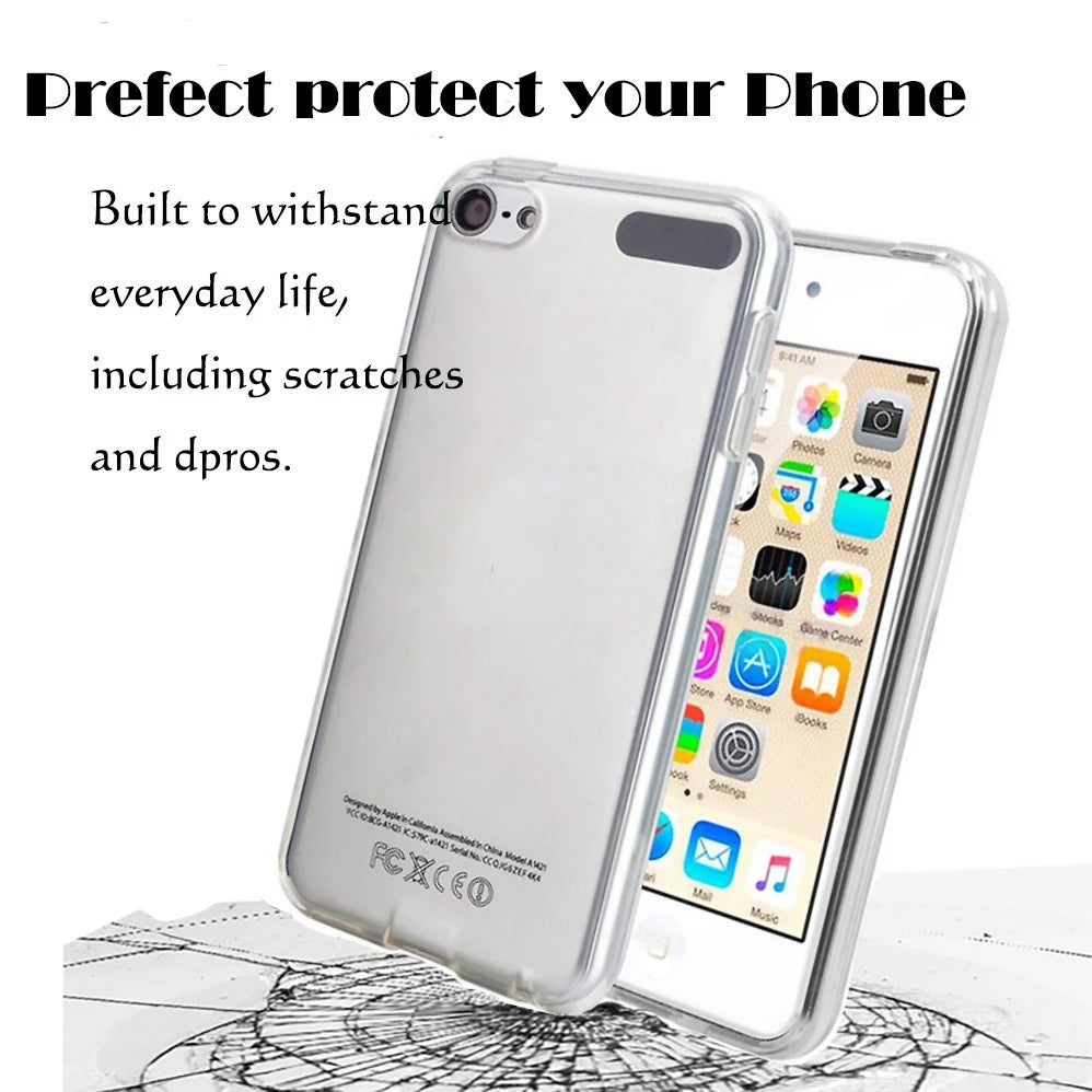 For Apple IPod Touch 5 6 7 Soft TPU Silicone Case IPhone SE X XS XR 11 12 13 Pro Max Transparent Anti Slip Shockproof Cover Case
