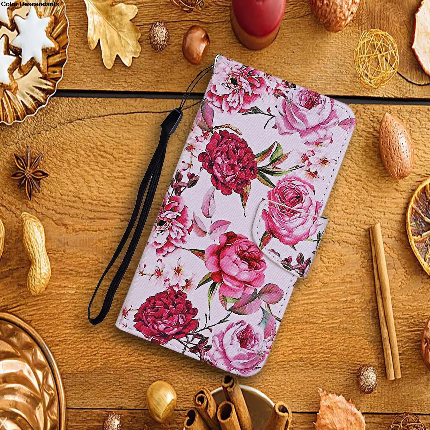 Painted Leather Case For iPhone 12 13 Pro Max mini SE 2020 15 Flip Wallet Card Slot Holder Phone Book Cover Flower Butterfly Cat