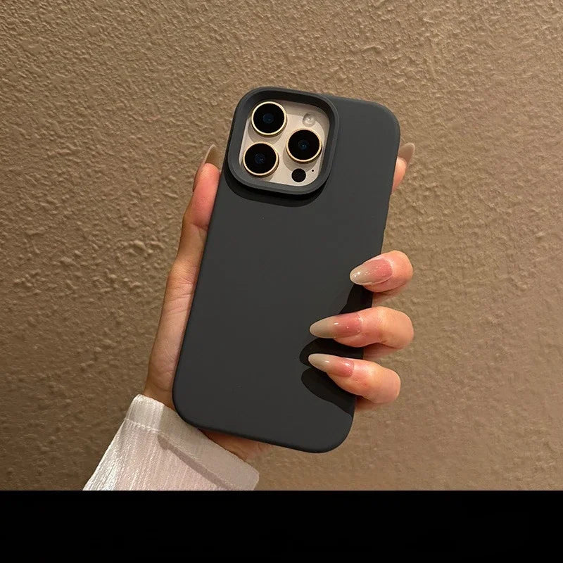 Soft Liquid Silicone Candy Color Case for iPhone 16 15 14 13 Pro Max Plus 12 11 16e Sensitive Camera Control Button Matte Cover