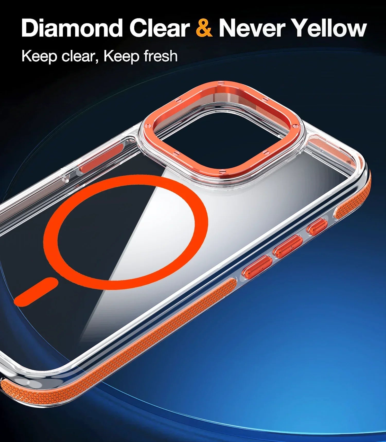 Luxury Magsafe Wireless Charge Clear Phone Case For iPhone 17 16 15 14 13 12 Pro Max 15 Plus 17 Air Magnetic Transparent Cover