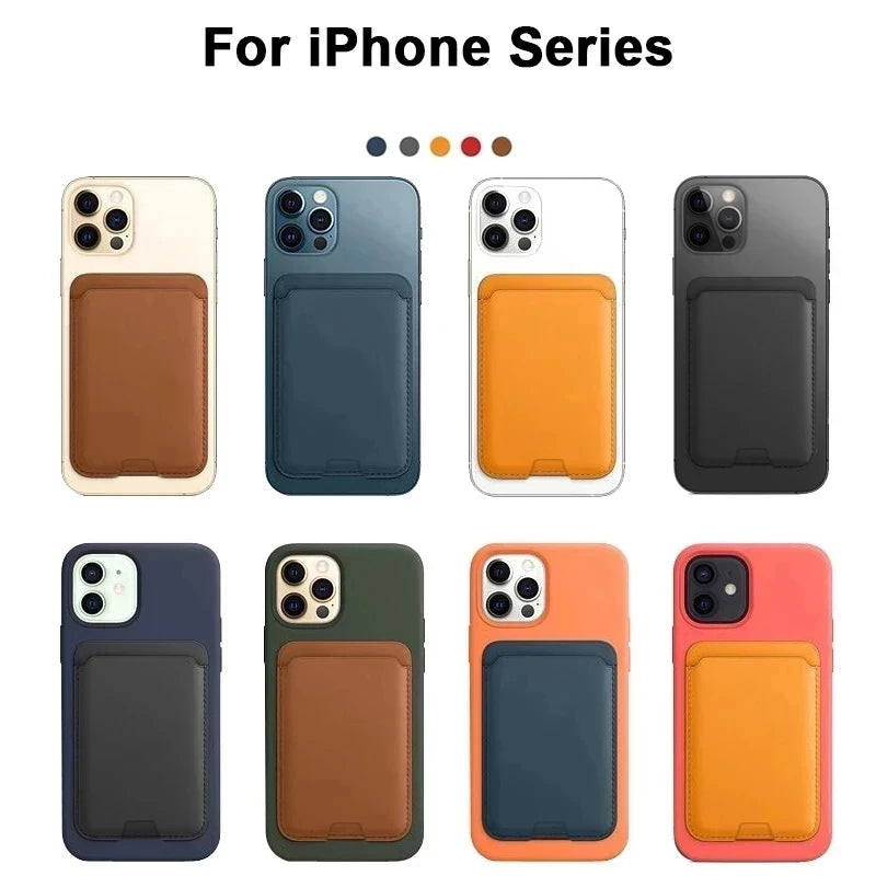 For Magsafe Leather Wallet For APPLE iPhone 16 12 13 14 15 17 Pro Max Plus Magnetic Card Holder Case Cover Accessories With Box