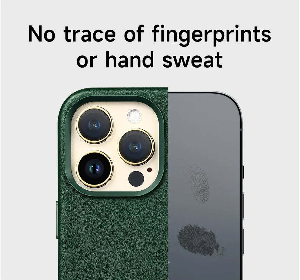 Luxury MagSafe Case for Apple iPhone 17 Pro Max 16 13 12 14 15 Plus Leather Official Style MacSafe Magnetic i Phone Cover Etui