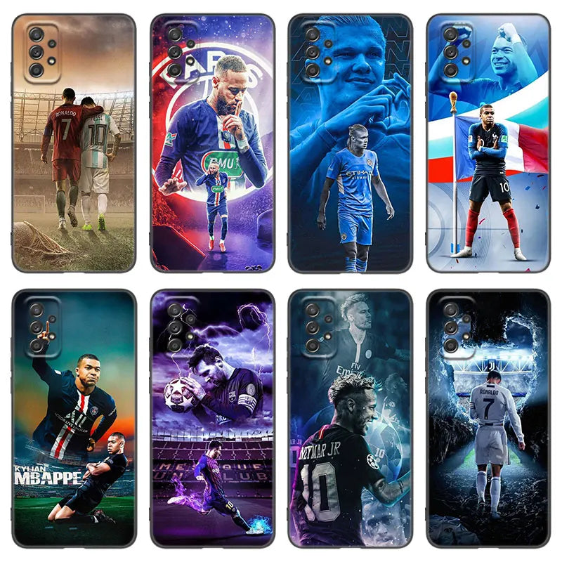 Neymar Mbappe Football Phone Case For Samsung A13 A22 A24 A32 4G A33 A34 A35 A52S A53 A54 A55 A73 5G A06 A12 A14 A15 A23 A51