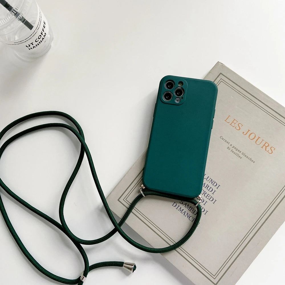 Crossbody Lanyard Strap Rope Phone Case For Samsung Galaxy A06 A05s A04e A03 A02 A01 A70 A50 A30 A20S A10 Necklace Cover