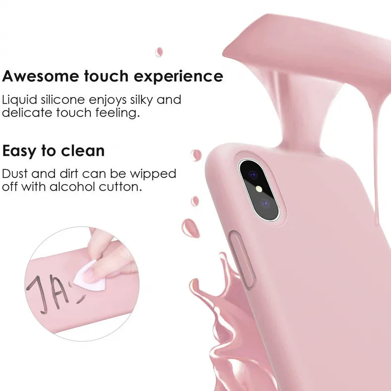 Original Official Silicone Cases For iPhone 16 15 12 14 13 Pro Max 15 16 Plus logo Case For Apple iPhone 11 14 15 16 Pro Cover
