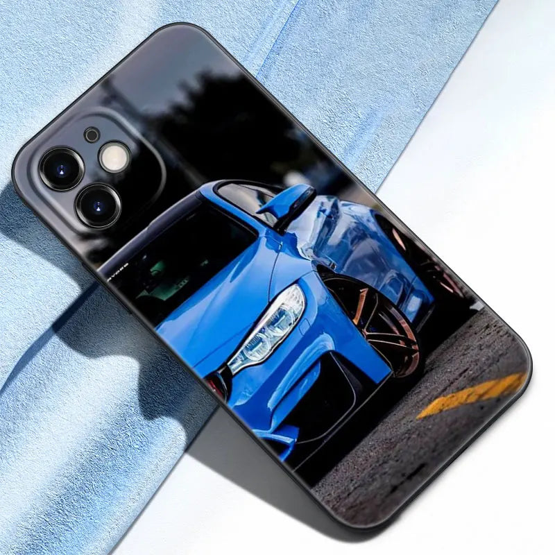 Sports car Phone Case For Apple iPhone 13 12 Mini 11 Pro Max XR X XS MAX 6 6S 7 8 Plus 5 5S SE 2020 Black Cover Coque Funda