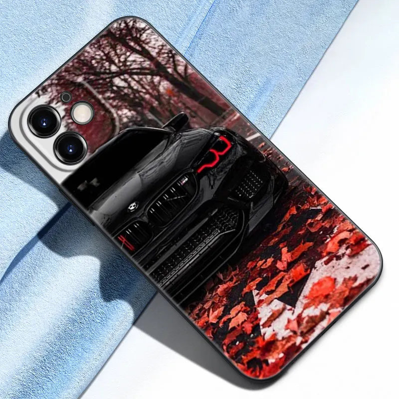 Sports car Phone Case For Apple iPhone 13 12 Mini 11 Pro Max XR X XS MAX 6 6S 7 8 Plus 5 5S SE 2020 Black Cover Coque Funda