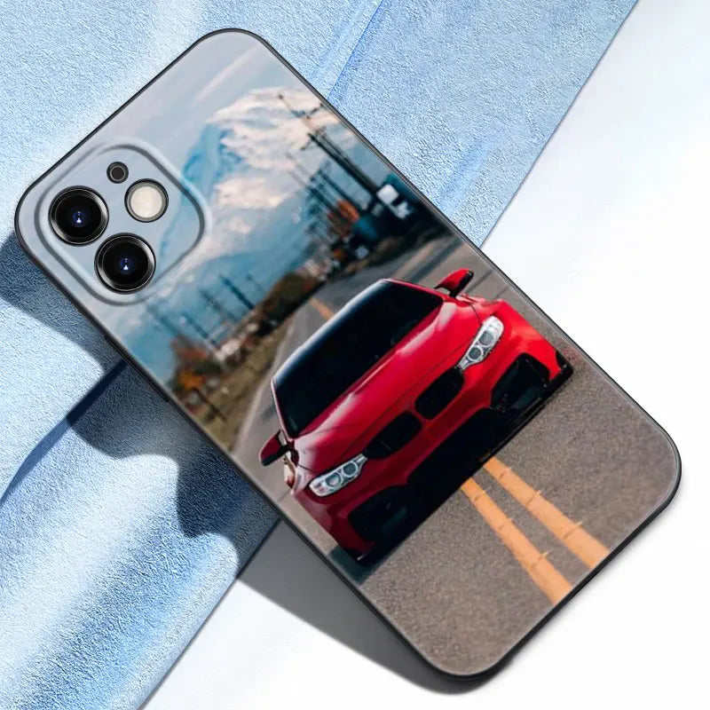 Sports car Phone Case For Apple iPhone 13 12 Mini 11 Pro Max XR X XS MAX 6 6S 7 8 Plus 5 5S SE 2020 Black Cover Coque Funda