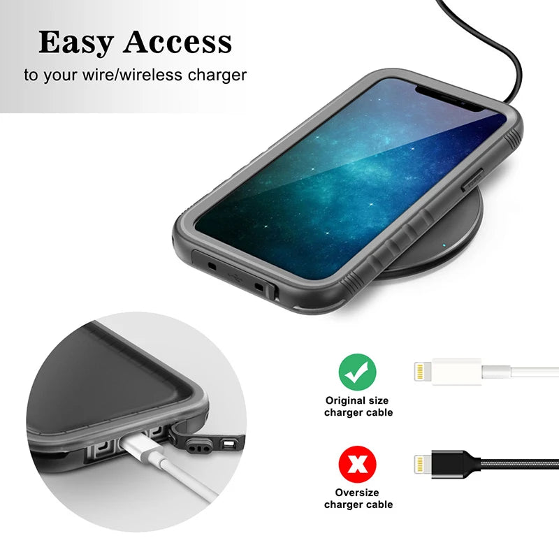 SPORTLINK Waterproof Case for iPhone 14 16 13 11 15 17 Pro Max SE 2nd 2020 3rd 2022 X 7 8 Shockproof Built-in Screen Protector