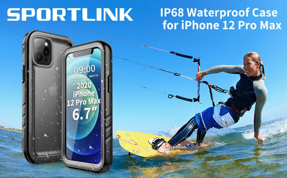 SPORTLINK Waterproof Case for iPhone 14 16 13 11 15 17 Pro Max SE 2nd 2020 3rd 2022 X 7 8 Shockproof Built-in Screen Protector