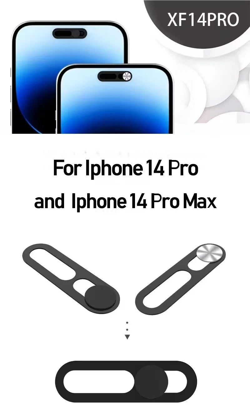 Utral Thin WebCam Cover Privacy Front Phone Lens Cover For iPhone XR 11 12 13 14 15 16 Pro Max Mini Camera Slider Protector Case