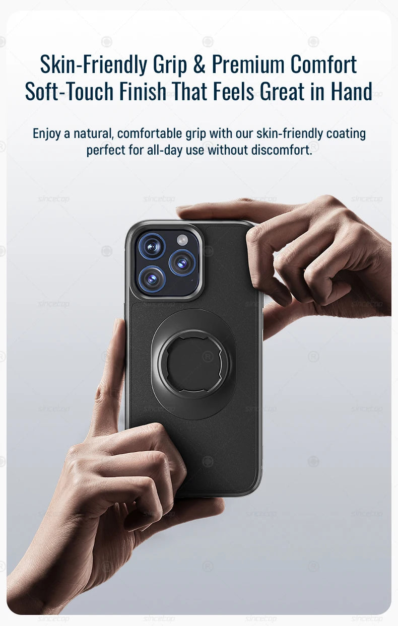 Shockproof Case for iPhone 17/16/15/14Plus/13/12/11Pro/XsMax/XR Quad-style Motorbike/Bike Holder/Car Mount with Lock-in Design