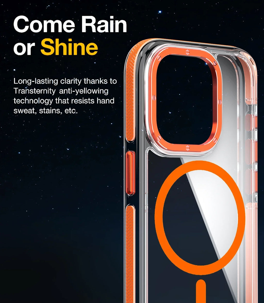 Luxury Magsafe Wireless Charge Clear Phone Case For iPhone 17 16 15 14 13 12 Pro Max 15 Plus 17 Air Magnetic Transparent Cover