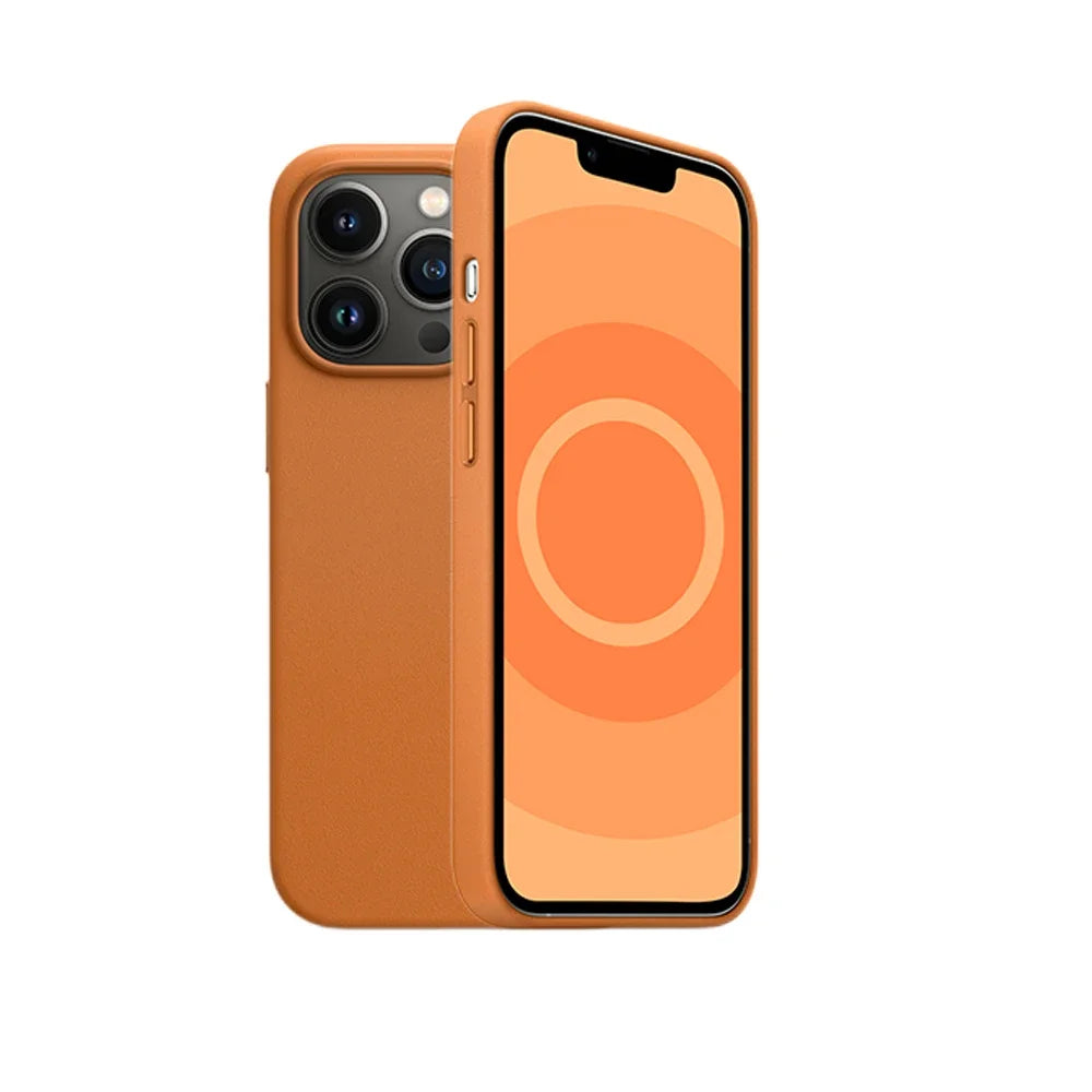 Original  Case Magsafe Leather Magnetic Case For iPhone 13 Pro Max Plus Case Wireless Charging Drop Protect Cover