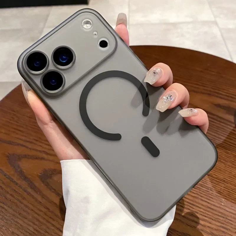 Luxury Ultra Thin Matte Clear For Magsafe Case for iPhone 17 Air 16 15 14 Plus 13 12 11 Pro Max Magnetic Wireless Charge Cover