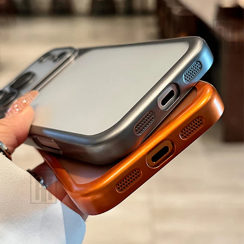 Luxury New Ultrathin UV Plating Matte Anti Slip 17 Pro Max Phone Case for iPhone 17 Lens Film Protect Translucent Hard PC Cover