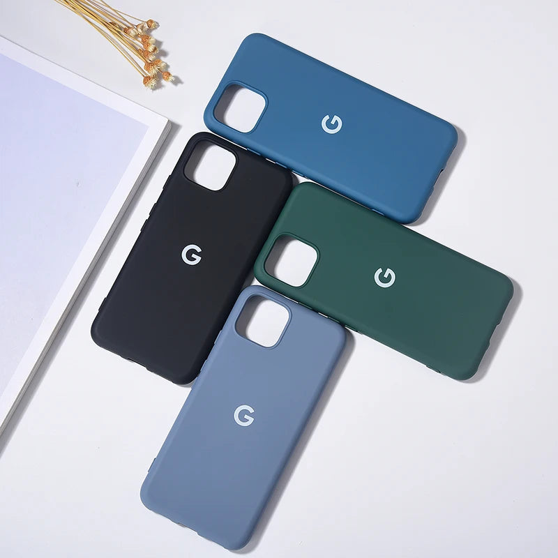 TPU Case For Google Pixel 4XL 5 5A 4 Liquid Silicone Case Cover Pixel 4A 4G 5G Shell Fundas Coque Soft Back Bumper Pixel 4 XL