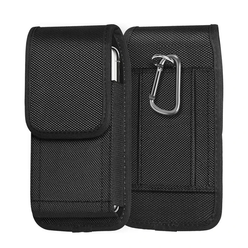 Mobile Phone Pocket Men Women Small Nylon Cell Phone Holster Storage Waist Fanny Pack Purse With BeltLoop Bum Bag 4 Size