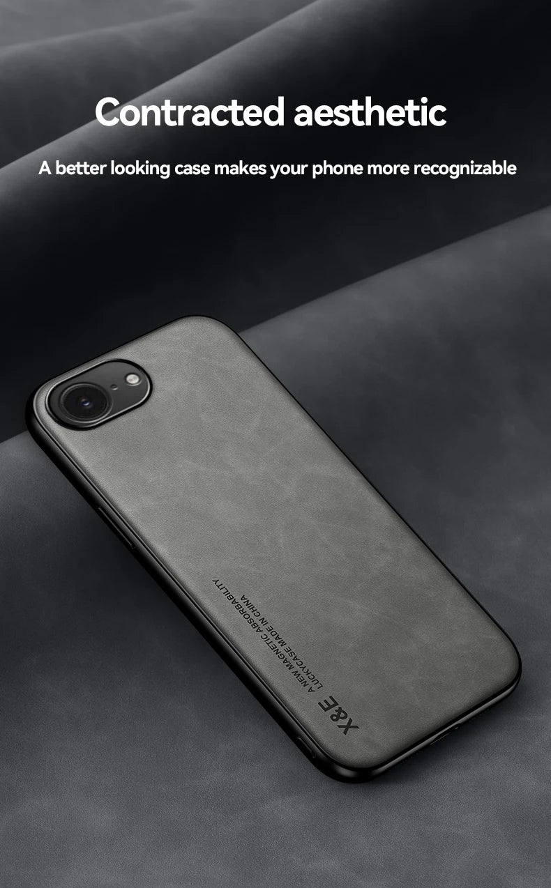 Magnetic Leather Case For iPhone 16E iPhone16E 5G Shockproof Silicone Soft Case Cover