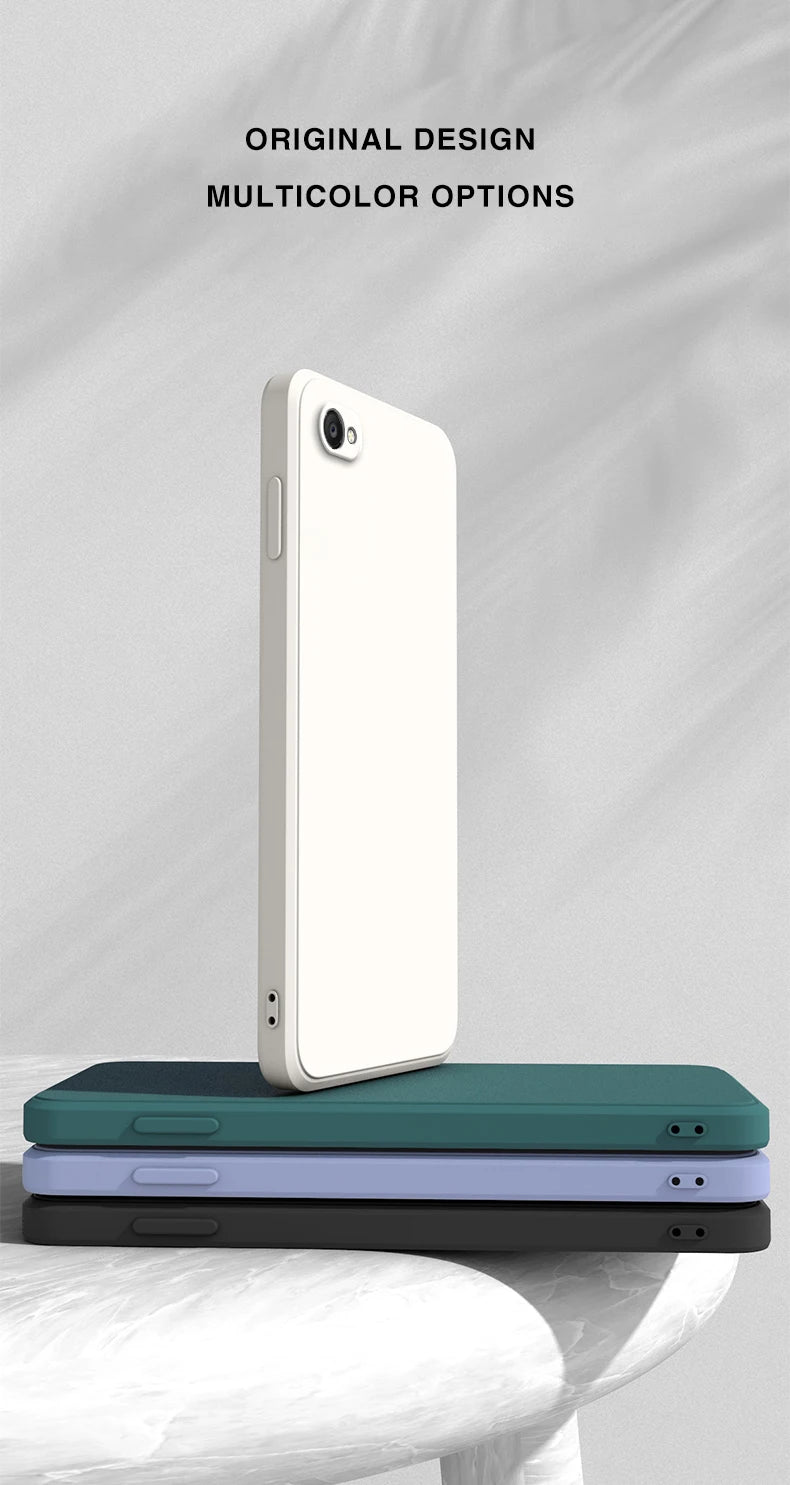Square Liquid Silicone Soft Case For iphone 6 6s 7 8 Plus SE 2020 2022 Siquare Luxury Classic Phone Cover Funda