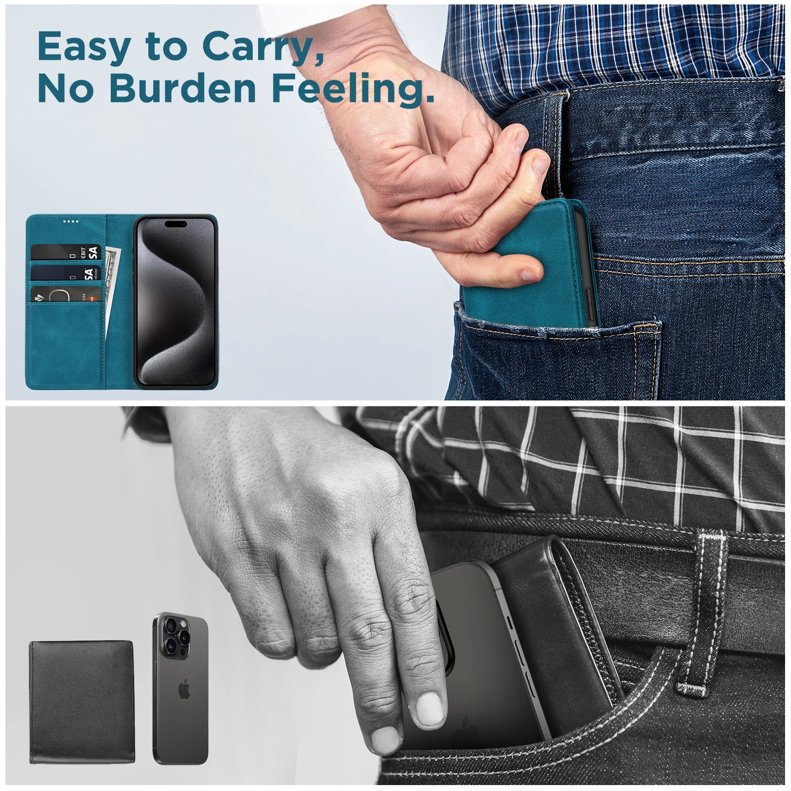 PU Leather Wallet Phone Case For iPhone 16E 16 Pro Max  15 Plus 14 13 12 Flip Cover Protective Magnetic With Picture Frame