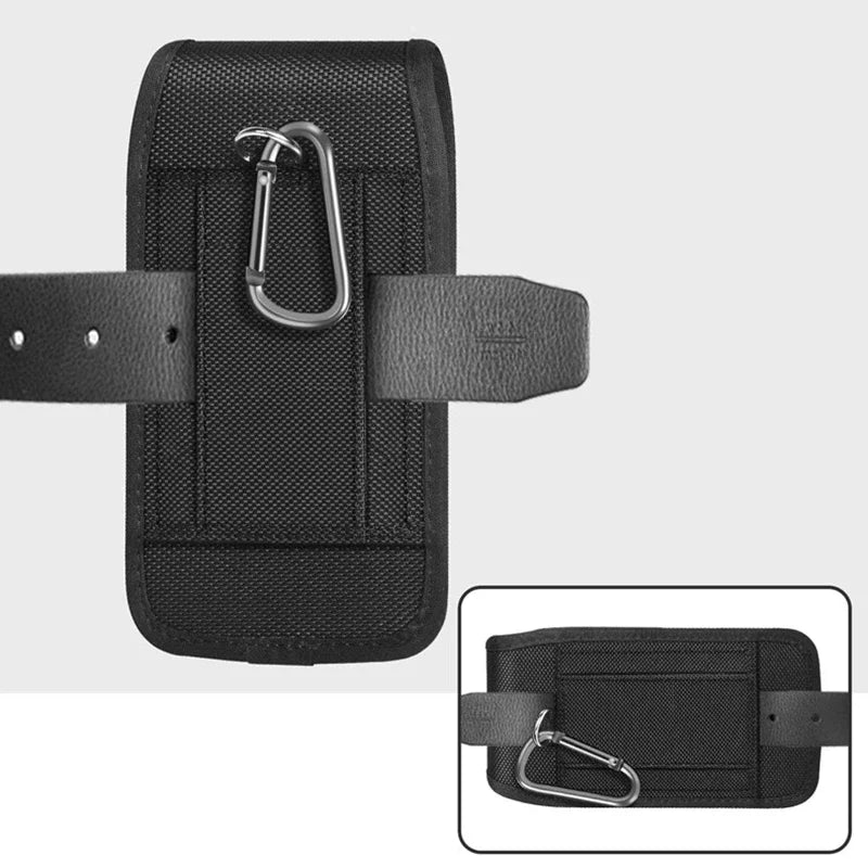 Mobile Phone Pocket Men Women Small Nylon Cell Phone Holster Storage Waist Fanny Pack Purse With BeltLoop Bum Bag 4 Size