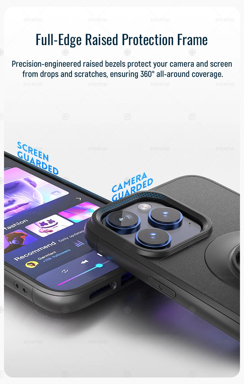 Shockproof Case for iPhone 17/16/15/14Plus/13/12/11Pro/XsMax/XR Quad-style Motorbike/Bike Holder/Car Mount with Lock-in Design