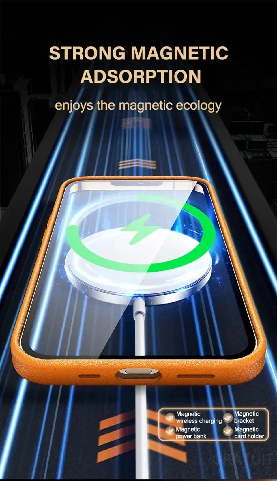 Luxury MagSafe Case for Apple iPhone 17 Pro Max 16 13 12 14 15 Plus Leather Official Style MacSafe Magnetic i Phone Cover Etui