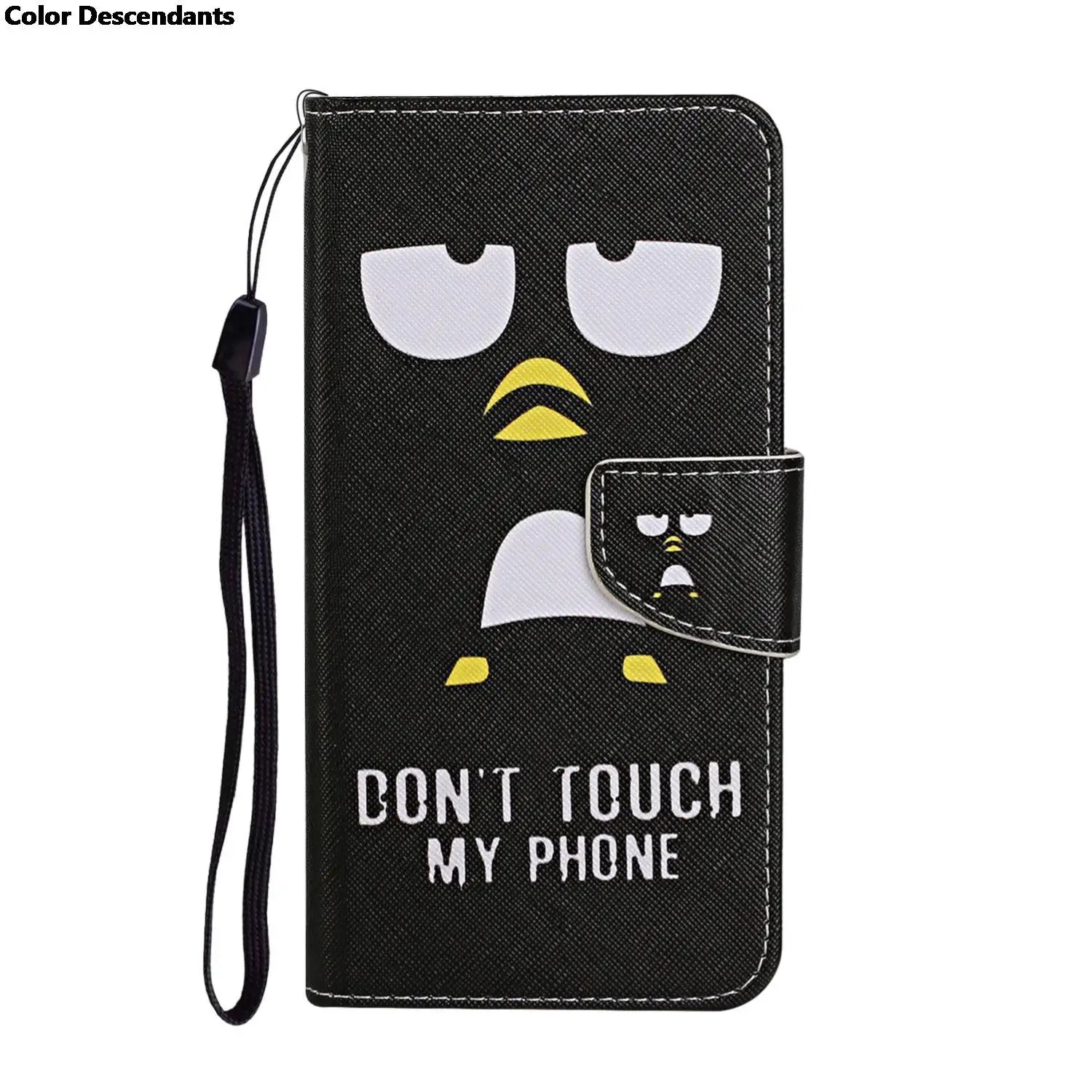 Painted Leather Case For iPhone 12 13 Pro Max mini SE 2020 15 Flip Wallet Card Slot Holder Phone Book Cover Flower Butterfly Cat