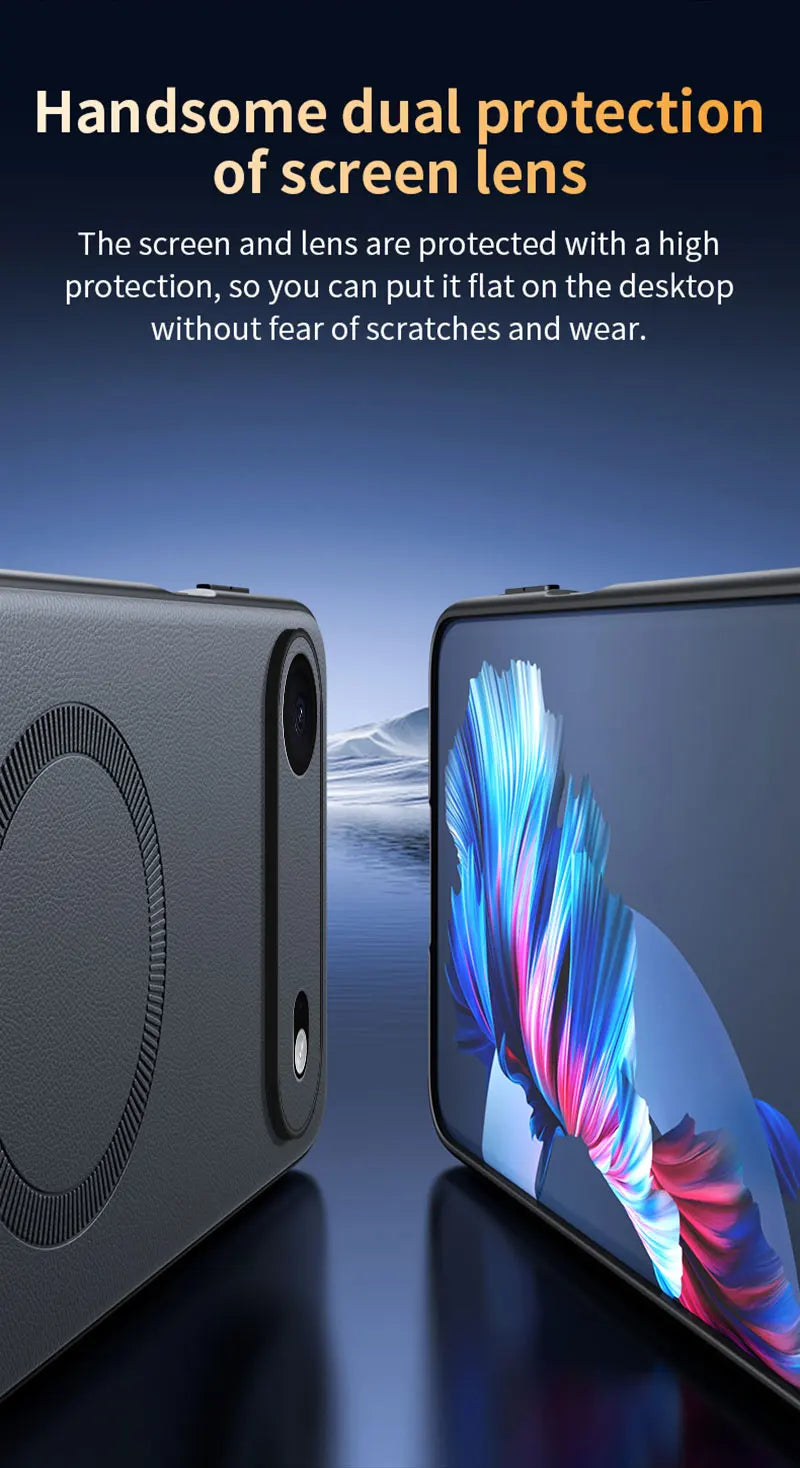 For Iphone 17 Air Case Magnetic Leather Shield Cover For Iphone 17 Air Anti-Fingerprint Non-Slip PC+TPU