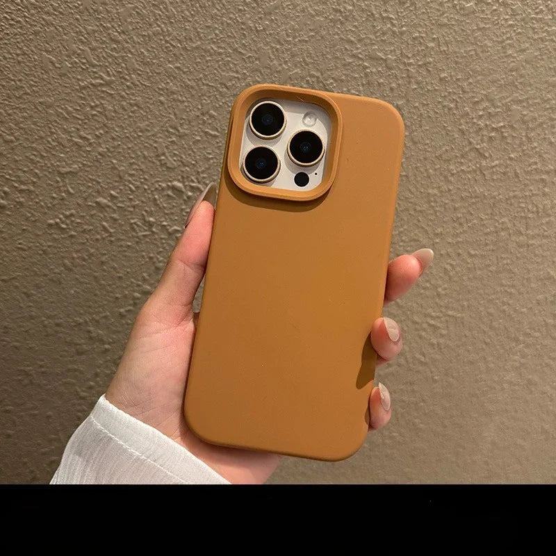 Soft Liquid Silicone Candy Color Case for iPhone 16 15 14 13 Pro Max Plus 12 11 16e Sensitive Camera Control Button Matte Cover