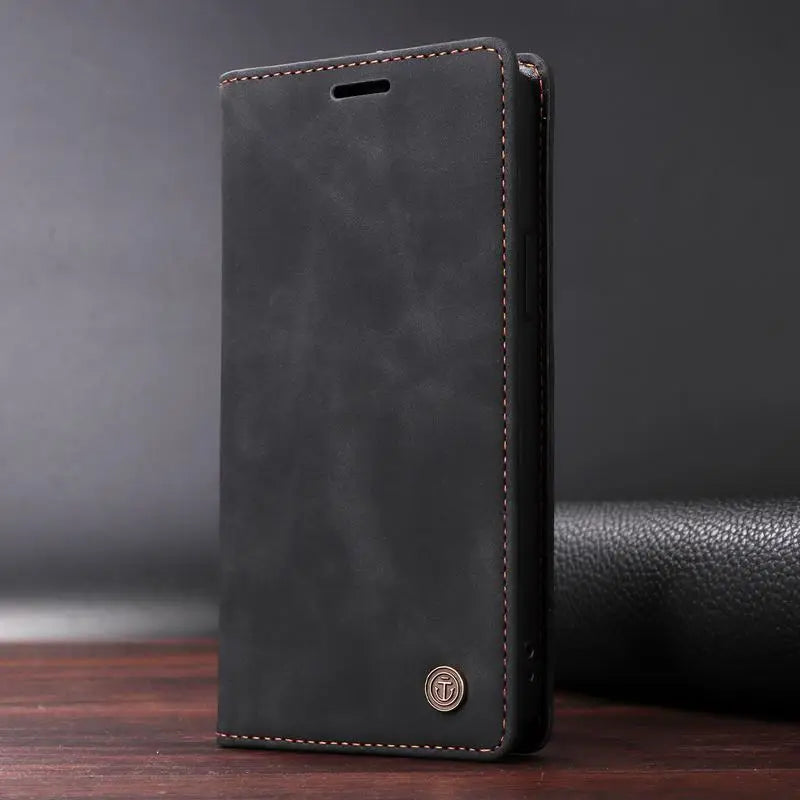 Leather Flip Case For iPhone 16 17 15 14 13 12 11 Pro Max Case For iPhone 17 Air 16E 13 12 X XR XS 6 8 7 Plus Shockproof Cover