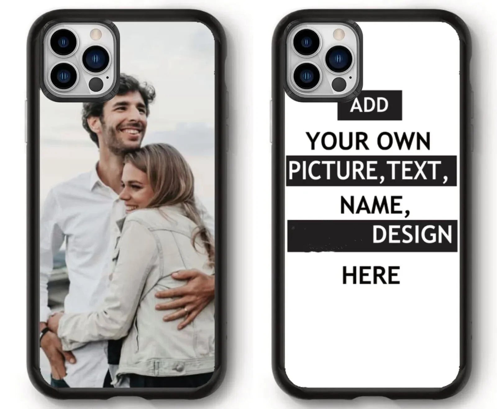 Personalized DIY Customized Name Photo Phone Case For iPhone 16 15 Pro Max 14 13 12 11 Pro Max X XR 7 8 Shockproof Acrylic Cover