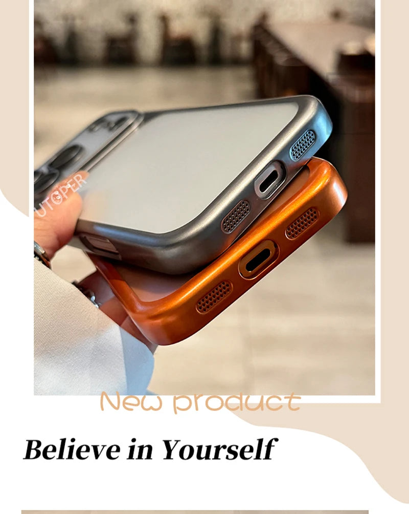 Luxury New Ultrathin UV Plating Matte Anti Slip 17 Pro Max Phone Case for iPhone 17 Lens Film Protect Translucent Hard PC Cover