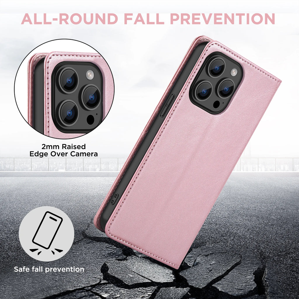 PU Leather Wallet Phone Case For iPhone 16E 16 Pro Max  15 Plus 14 13 12 Flip Cover Protective Magnetic With Picture Frame