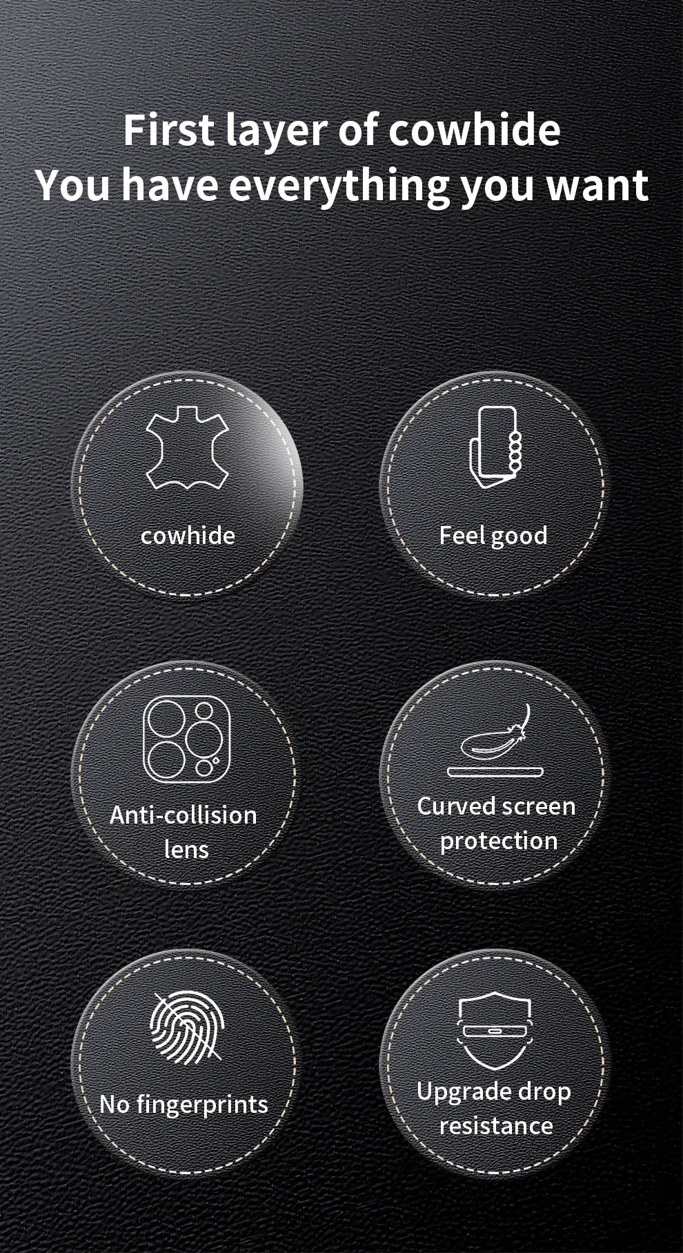 Genuine Cowhide Leather Phone Case for iPhone 16 14 11 12 13 15 Pro Max Plus 16Pro Luxury Plating Full Lens Protection Cover