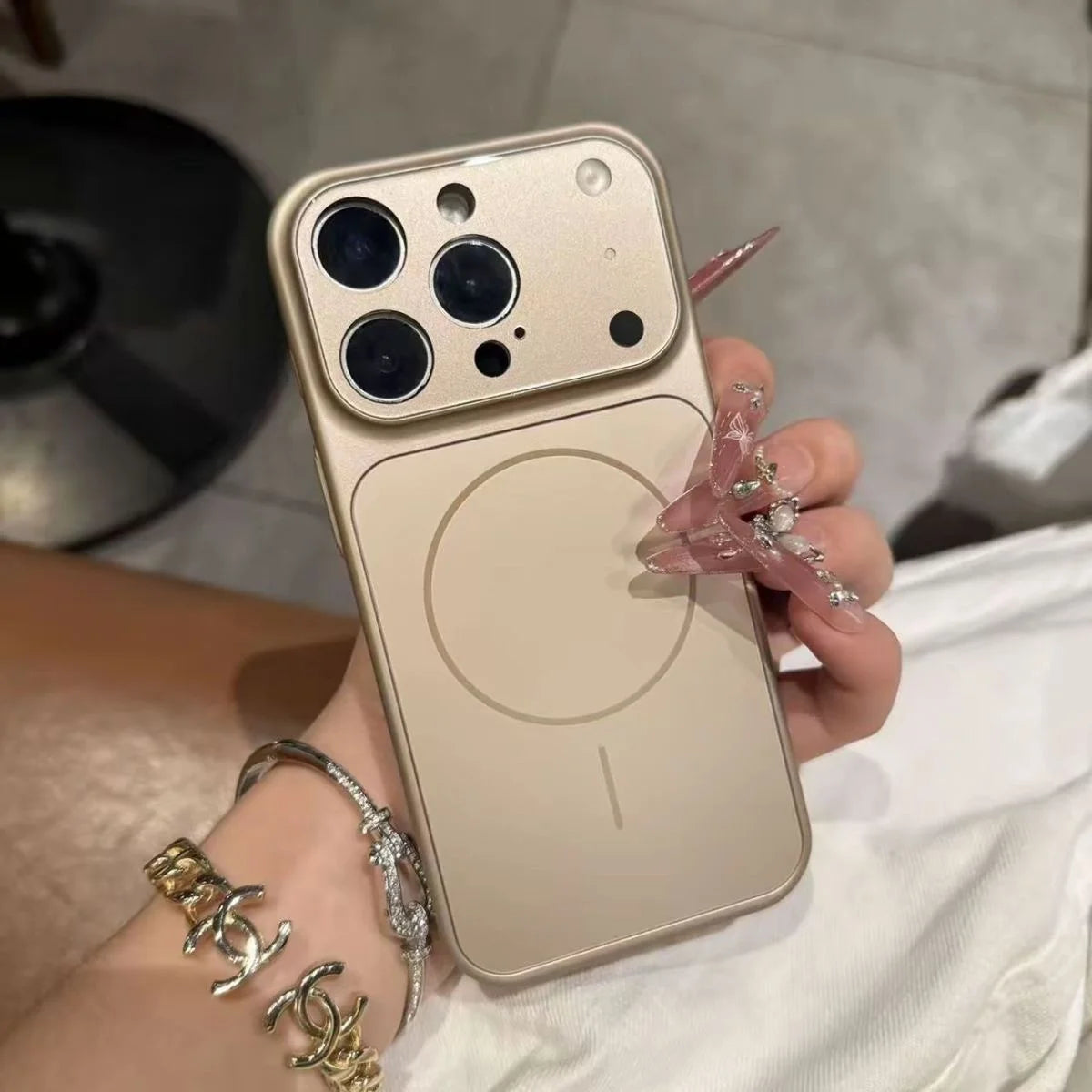 Original AG Nano Frosted Glass For Magsafe Phone Case For iPhone 17 Air 16 15 14 13 Pro Max Magnetic Wireless Charge Armor Cover