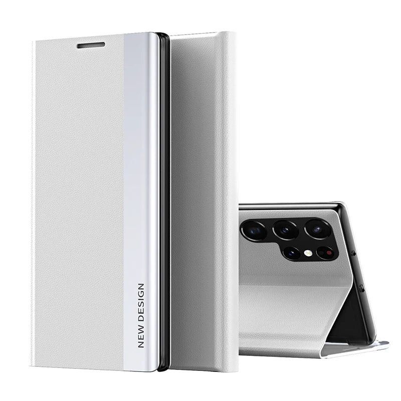 Funda For Samsung Galaxy S23 S22 S24 Ultra Case Leather Flip Plating Back Cover For Samsung S20 S21 FE Note 10 Plus 20 25 Ulltra